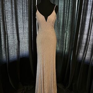 Elegant Cream Evening Gown